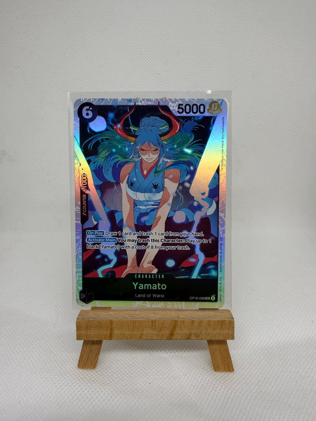 Yamato SR OP16-098 The Time of Battle ONE PIECE Card ENGLISH Near Mint + toploader
