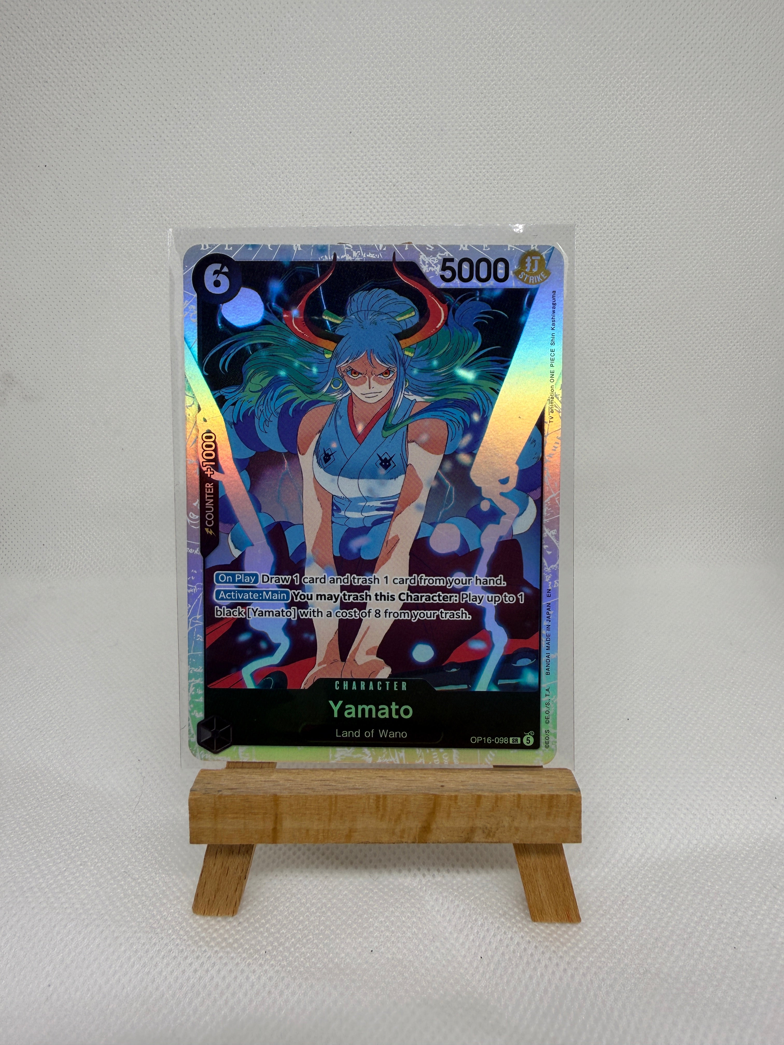 Yamato SR OP16-098 The Time of Battle ONE PIECE Card ENGLISH Near Mint + toploader