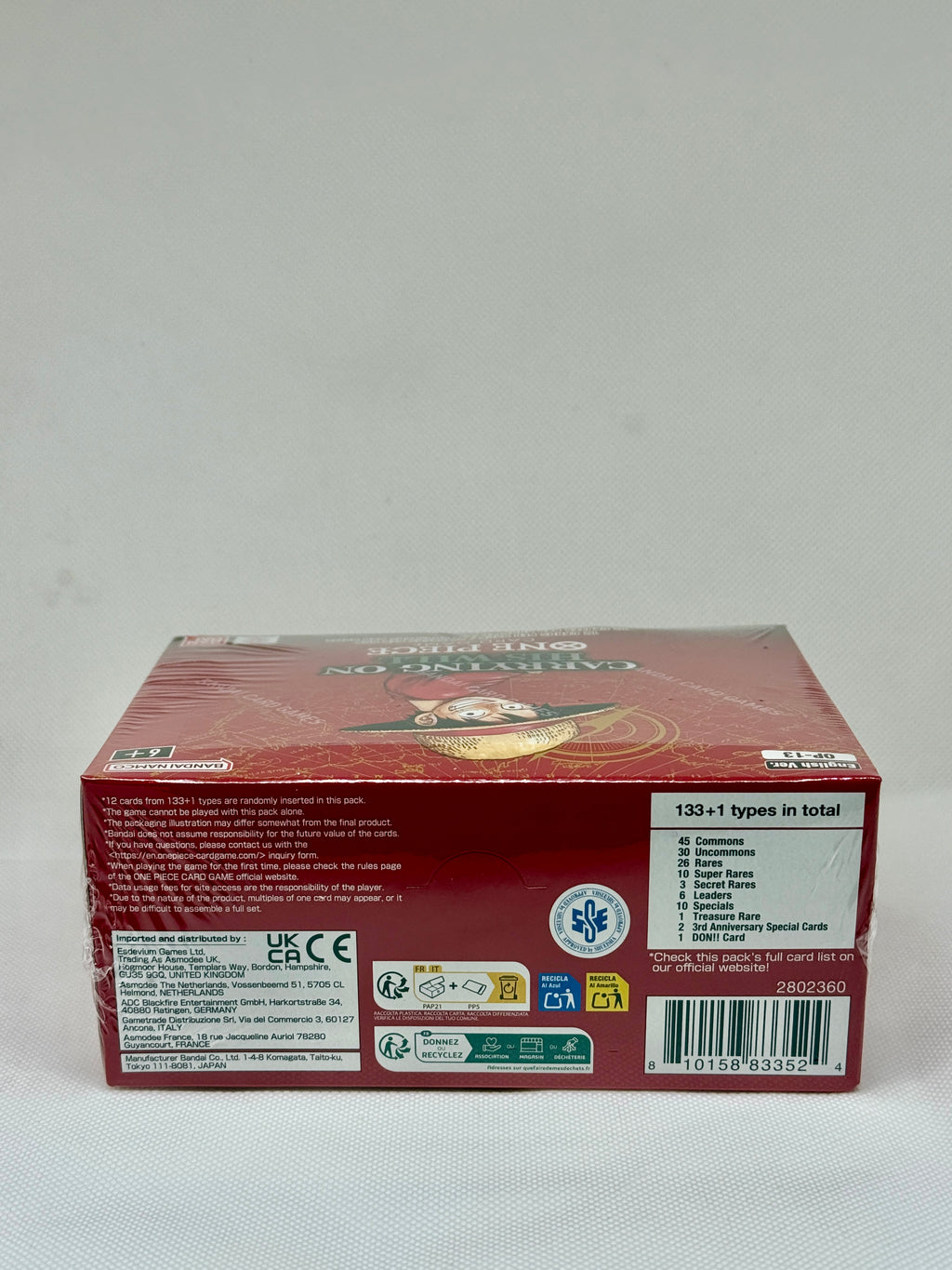 One Piece TCG: OP13 Carrying On His Will Booster Box Sealed English UK New
